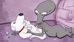  american_dad brian_griffin crossover family_guy grey_skin roger_(american_dad) tongue 