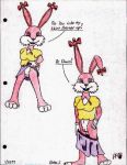  babs_bunny hairless_pussy kthanid kthanid_(artist) pussy skirt_lift tiny_toon_adventures 