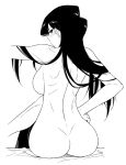  1girl 1girl ass big_ass black_hair blush embarrassed komi-san_wa_komyushou_desu komi_shouko long_hair looking_back nude 