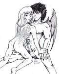 angel_wings damien_(south_park) demon_wings erection penis penis_touching philip_pirrup south_park