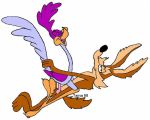  1998 artist_name interspecies looney_tunes male_only road_runner roadrunner tanya_(artist) warner_brothers white_background wile_e._coyote yaoi 