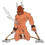  1boy anthro bara bondage cum dc ferdinand male male_only minotaur monster muscle no_humans nude penis ramsey276 solo tagme 
