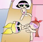 3_girls black_hair blonde_hair blossom_(ppg) blue_eyes bob_cut bubbles_(ppg) buttercup_(ppg) cartoon_network female_masturbation female_only green_eyes incest masturbation multiple_girls powerpuff_girls pussylicking red_eyes red_hair siblings sisters tied_hair twin_tails yuri