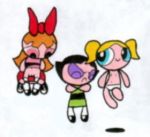 3_girls black_hair blonde_hair blossom_(ppg) blue_eyes bob_cut brick_(ppg) bubbles_(ppg) buttercup_(ppg) cartoon_network green_eyes imminent_sex multiple_girls panties_only powerpuff_girls red_eyes red_hair rowdyruff_boys siblings sisters tied_hair twin_tails vaginal