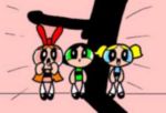 3_girls black_hair blonde_hair blossom_(ppg) blue_eyes bob_cut bubbles_(ppg) buttercup_(ppg) cartoon_network erection father_&amp;_daughter green_eyes incest looking_at_penis multiple_girls powerpuff_girls professor_utonium red_eyes red_hair siblings sisters tied_hair twin_tails