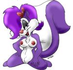  breasts fifi_la_fume furry hair_over_one_eye pussy tiny_toon_adventures 