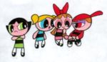 3_girls black_hair blonde_hair blossom_(ppg) blue_eyes bob_cut brick_(ppg) bubbles_(ppg) buttercup_(ppg) cartoon_network erection green_eyes multiple_girls penis powerpuff_girls red_eyes red_hair rowdyruff_boys siblings sisters tied_hair twin_tails