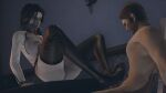 16:9_aspect_ratio 1boy 1girl 3d ashikoki big_breasts bioshock bioshock_infinite black_hair black_stockings blue_eyes breasts breasts_out_of_clothes brown_hair cigarette completely_nude_male elizabeth_(bioshock_infinite) elizabeth_comstock feet footjob hetero indoors legs light-skinned light-skinned_male light_skin looking_at_penis medium_hair pale pale-skinned_female pale_skin partially_clothed penis penis_tip room smoking squint stockings thick_thighs toes video_game video_game_character video_game_franchise video_games