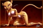  2007 cat_folk cheetah cheetah_(dc) dc_comics fernando_faria_(artist) furry justice_league lipstick orange_eyes smile solo 