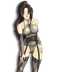  1girl bare_shoulders black_hair breasts cameltoe catsuit female garter_belt hetero long_hair metal_gear metal_gear_(series) metal_gear_solid metal_gear_solid_4 nipples nipples_through_clothes no_bra open_mouth ponytail raging_raven solo taro taro_(pixiv15952) thighhighs 