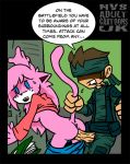 aeris_(vg_cats) breasts feline feline_humanoid furry metal_gear_solid nev_(artist) pink_fur pussy solid_snake tail tail_pull vaginal vg_cats webcomic