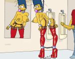  bondage boots marge_simpson the_fear the_simpsons yellow_skin 